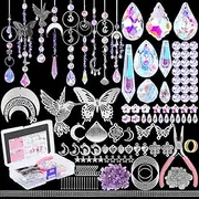 nuyikaso 400Pcs DIY Sun Catchers Crystal Making Kits Craft for Adults Suncatcher Hummingbird Window Wind Chime Sun Catcher Decoration Pendant Prism for Home Office Garden Christmas Wedding