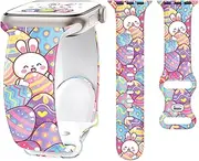 [SIBOYL] Easter Band fits Apple Watch Bands for Woman 42mm(Series 10) 41mm 40mm 38mm, Silicone iWatch Bands for Apple Watch Strap, Cute Bracelet for Apple Watch Series 10 Se 9 8 7 6 5 4 3 2 1-Purple