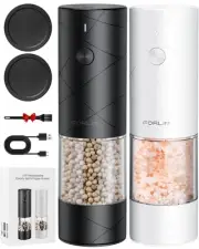 Electric Salt and Pepper Grinder Set, USB Rechargeable, Automatic Salt Pepper...
