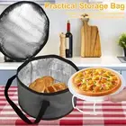 Round Pie Carrier with Foldable Tray Insulated Casserole Carrier Bag with flxBI