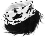 [FOMIYES] Hip Hop Wig Hat Funny Knit Headpiece for Men and Women Unique Present for Parties Punk Style for Halloween Christmas Celebrations Fur