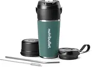 [NutriBullet] Flip, USB-C Rechargeable Portable Blender, Blender, with Insulated Stainless Steel Cup, 530 ml Capacity, Matte Eucalyptus (NBPB07350EUC)