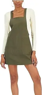 [Tinseltown] Womens Pullover Pinafore Above-Knee Overall Dress