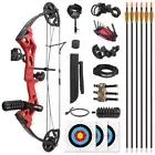 Youth Archery Compound Bow Set 10-30lbs Gift Outdoor Shooting Practice RH