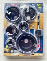 Bosch Daredevil 7-Piece Hole Saw Set With Turbo Teeth For Wood Drilling
