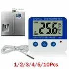 Magnet ℃/℉ LED Digital Thermometer Monitor For Home Freezer Alarm Fridge Max/Min