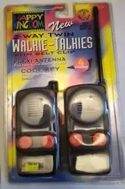VTG New Sealed Real Walkie Talkie Set Happy Kingdom Retro For Kids Code Key