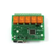 Web controlled I/O ADC 5 relay output board: IP, MAC, PING, JAVA, LABVIEW