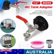 IBC Tank Adapter To Brass Garden Tap With 1/2" Hose Fitting Oil Fuel Water S60X6