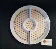 Le Cadeaux Melamine Fleur de Provence Yellow Chip & Dip 15"