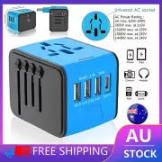 Fast 5A Universal International Travel Plug 3 USB Power Adapter Type C Worldwide