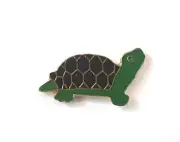 Green Turtle Testudines Pin Enamel Lapel Hat Tie Backpack Tac Vintage New