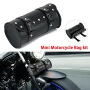 Mini Motorcycle Front Fork Tool Bag Pouch SaddleBag Leather Handlebar Roll Bag