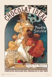 Chocolat Ideal by Alphonse Mucha Mini Poster 12.5" x 18.5" Laminated
