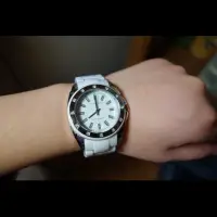 在飛比找蝦皮購物優惠-美國Anne Klien 手錶 陶瓷款白色大錶面磚石邊 Ch