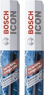 Bosch ICON Wiper Blades 24OE19OE (Set of 2) Fits Audi: 13-04 A3, BMW: 18-12 3i, Mercedes-Benz: 18-17 QX30, Volkswagen: 18-05 Jetta, 07-16 Eos +More, Up to 40% Longer Life, Frustration Free Packaging
