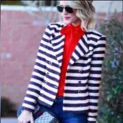 Cabi # 5094 Striped Cruise Blazer, New with Tags