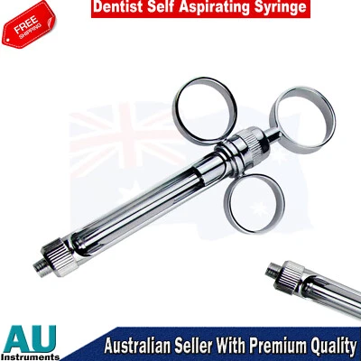 Dental Anesthetic Aspirating Cartridge Syringe 1.8 ml Syringes Three Ring New