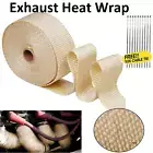 Exhaust Wrap Titanium Heat Resistant 2000F+10 Stainless Cables Ties Header Wrap