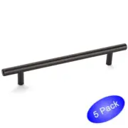 *5 Pack* Cosmas Cabinet Hardware Oil Rubbed Bronze Euro Bar Pull #305-160ORB