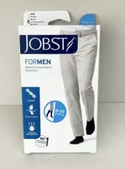 JOBST Medical Compression Socks Men's Medium Tall 15-20 mmHg Black Knee High NEW