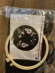 Embroidery Kit For Beginners With Pattern Canvas Tote Bag