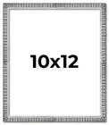 10x12 Frame Silver Picture Frame Modern Photo Frame UV Acrylic, Acid Free Back