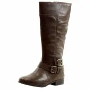 Nine West Girl's Sassy Tran Brown Fashion Boots Shoes