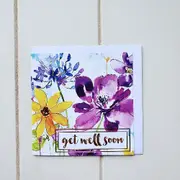 Get Well Soon Flower Greeting Card