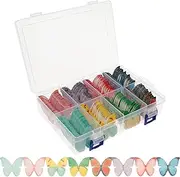 450Pcs Edible Cake Butterflies 3D Design Wafer Paper Butterflies Colorful Cupcake Topper Butterflies Easy to Use Edible Butterflies Cake Decorations Wafer Paper Cake Topper for Cakes Parties