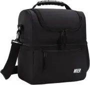 2 Compartment Lunch Bag for Men Women, Leakproof Insulated Cooler Bag for Work