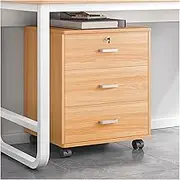 Lockable Grey Wood Edge Office Storage Cabinet Vertical File Cabinet