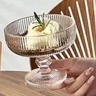 Glass Dessert Bowl Ice Cream Cups, 11.8x10cm Sundae Dishes Trifle Bowl, Modern