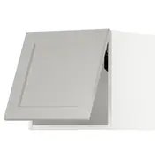 METOD wall cabinet horizontal, white/Lerhyttan light grey, 40x37x40 cm