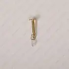 Natural Pear Diamond Drop Nose Stud Earring, 14k Yellow Gold Helix, Lobe, Conch