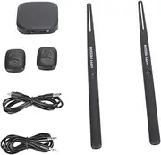 Cryfokt Air Drum Sticks, Portable Virtual Drum Set with Drumsticks, Pedals, Electronic Air Drum Rock Beat Rhythm Stick Percussion Instrument for Beginners, Adults, Kids