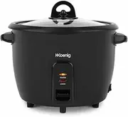[H.Koenig] Rice Cooker ORYZA8, Non-Stick and Dishwasher Safe Bowl, 1.8 L, Keep Warm Function, Automatic Shut-Off, BPA-Free, Transparent Lid, Rice Spoon & Measuring Cup, 700 W