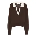 [Frame] Frame V-neck Polo-collar Top M BROWN