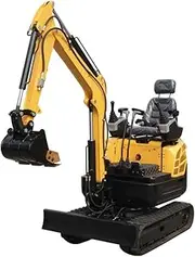 1.5ton Mini Excavator Machine, Hydraulic Crawler Excavator with Canopy, Small Digger for Garden Farm Orchard Construction, Mini Excavator with EPA Certified