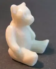 Quintessence(UK) Miniature Teddy Bear Stone Resin Figurine WHITE Approx 2.5 cm H