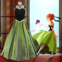 在飛比找蝦皮購物優惠-【新貨】新款冰雪奇緣公主裙 迪士尼安娜公主連衣裙 成人節日禮
