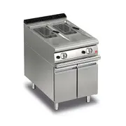 Baron 10+10L Split Pot Gas Deep Fryer With Piezo Ignition - Commercial Deep Fryers (SI-Q70FRI/G610) - Q70FRI/G610-SI