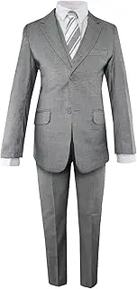 [Luca Gabriel] Toddler Boys' 5 Piece Slim Fit Formal Dress Suit Set with Tie and Vest