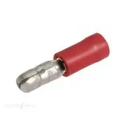 Narva Male Terminal - Red, 100 Pack, 4mm, Bullet