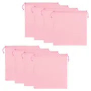 Ski Goggle Bag, 8 Pcs Soft Microfiber Drawstring Pouch, 15cmx15cm, Pink