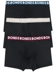[Bonds] Classic Microfibre Trunk 3 Pack in Black