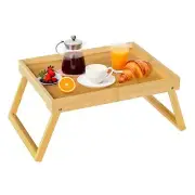 Serving Tray With Bamboo Bed Table Folding Leg Breakfast In For Eating Trays