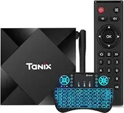 Android 10.0 TV Box[4G+64G] Smart TV Box Allwinner H616 Quad-Core 64-Bit ARM Cortex-A53 Support 4K 2.4/5.0Ghz WiFi BT4.0 10/100M Ethernet HDMI 2.0 H.265 with Wireless Keyboard,2gb+8gb