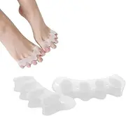 QISANKEE Silicone Toe Spacers, Toe Separators for Correct Toes Alignment, Soft Gel Toe Spacers to Correct Bunions and Restore Toes to Their Original Shape, hammer Toe Straightener for Plantar Fasciitis for Women & Men