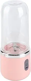 Portable Blender 6 Blades 22000rpm 1500mAh Rechargeable Battery 400ml, Mini Juicer, USB Charging Travel Blender for Fruit Vege Coffee, Food Grade PCTG (Pink, 6Blades, Lid)